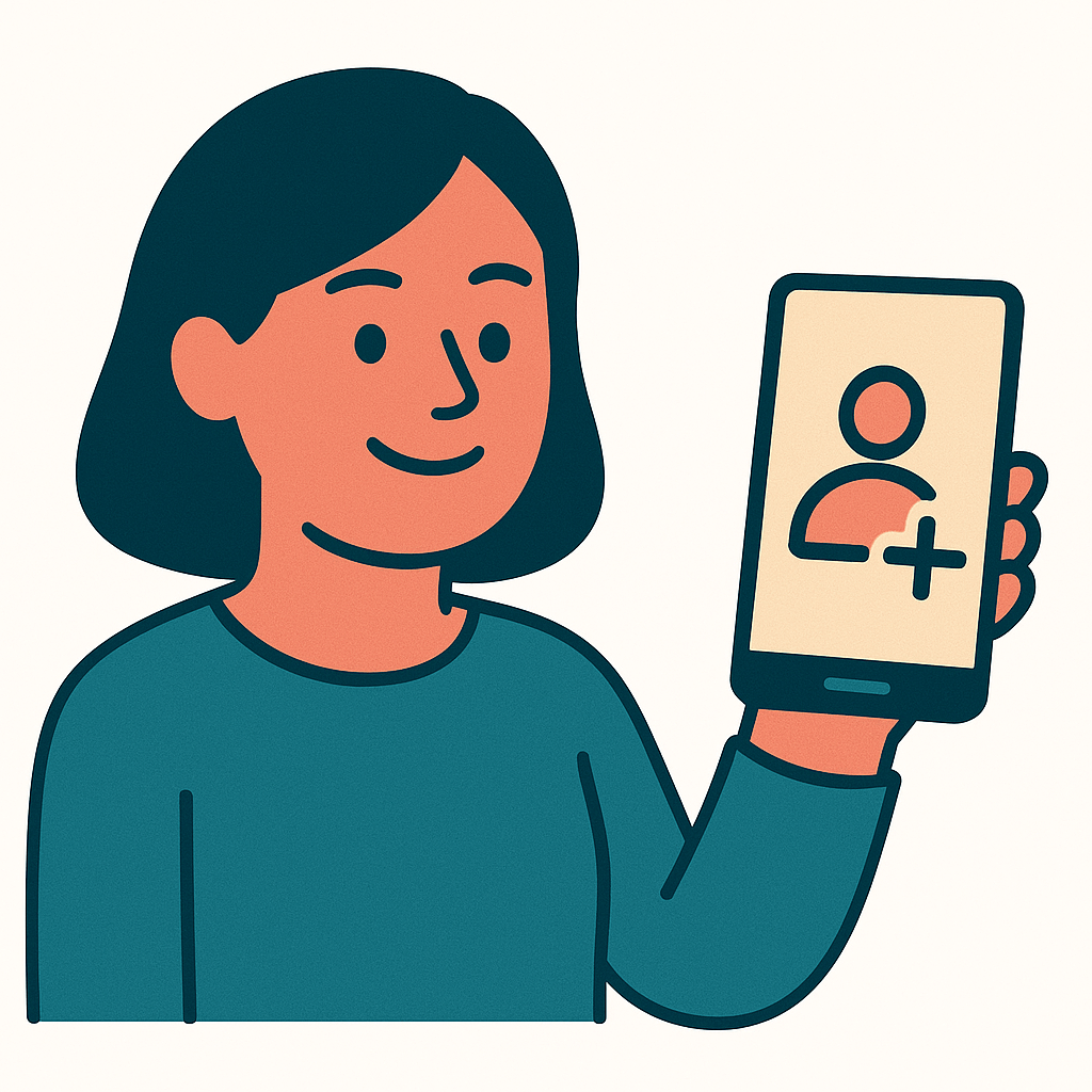 Pessoa usando app para fidelizar clientes